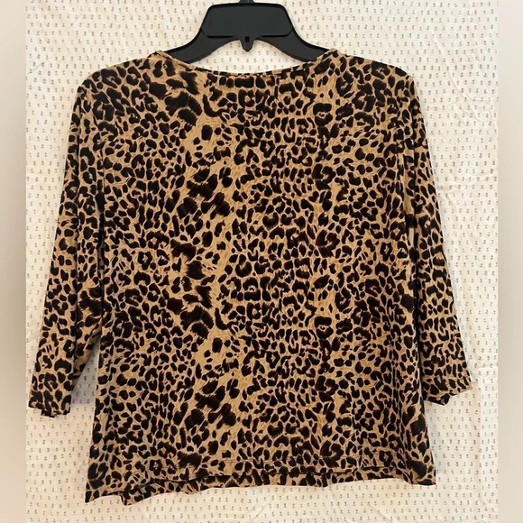 Vintage Style & Co Cheetah Print Shirt sz L - Picture 3 of 3